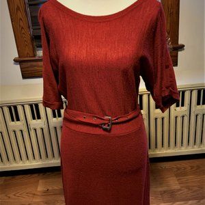 The Limited Outback Red Dolman Sleeve Red Sweater Dress